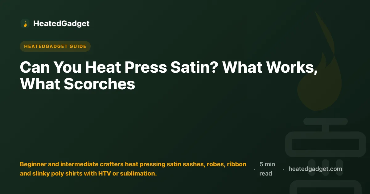 Can You Heat Press Satin? What Works, What Scorches