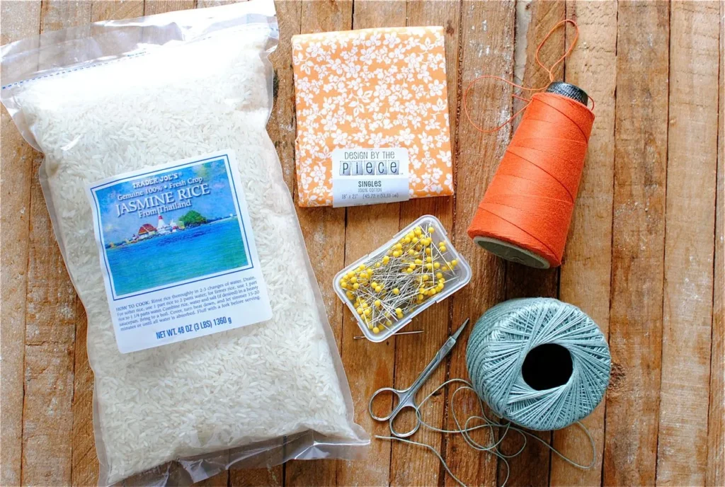 DIY rice sack heat pad