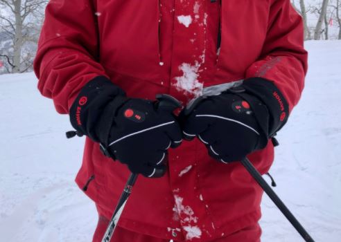 skiing experience with savior heated gloves