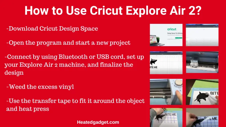 Infographic about How to Use Cricut Explore Air 2