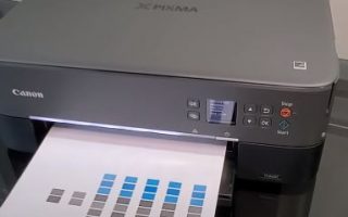 Test print on Canon Pixma TS6420 Printer