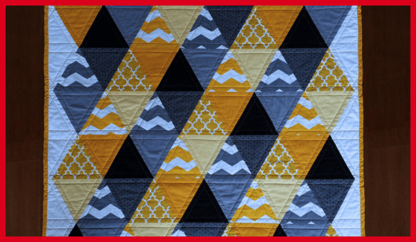 Calculator and formula to calculate Equilateral Triangle Quilt
