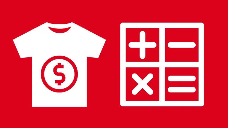 T-shirt pricing calculator to find the profit margin